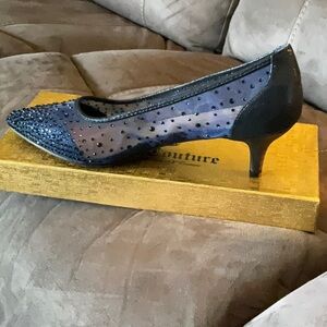Elegant Black and Blue Women's Heels